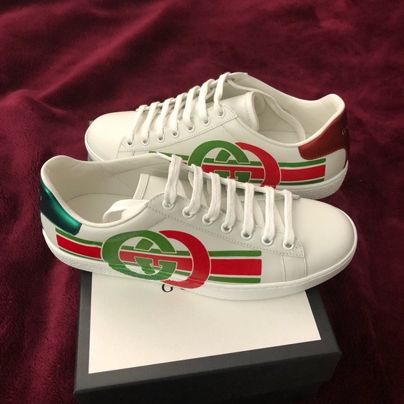 Gucci Shoes - Authentic Gucci Ace Interlocking Gs Leather Sneaker Shoes Sz 38